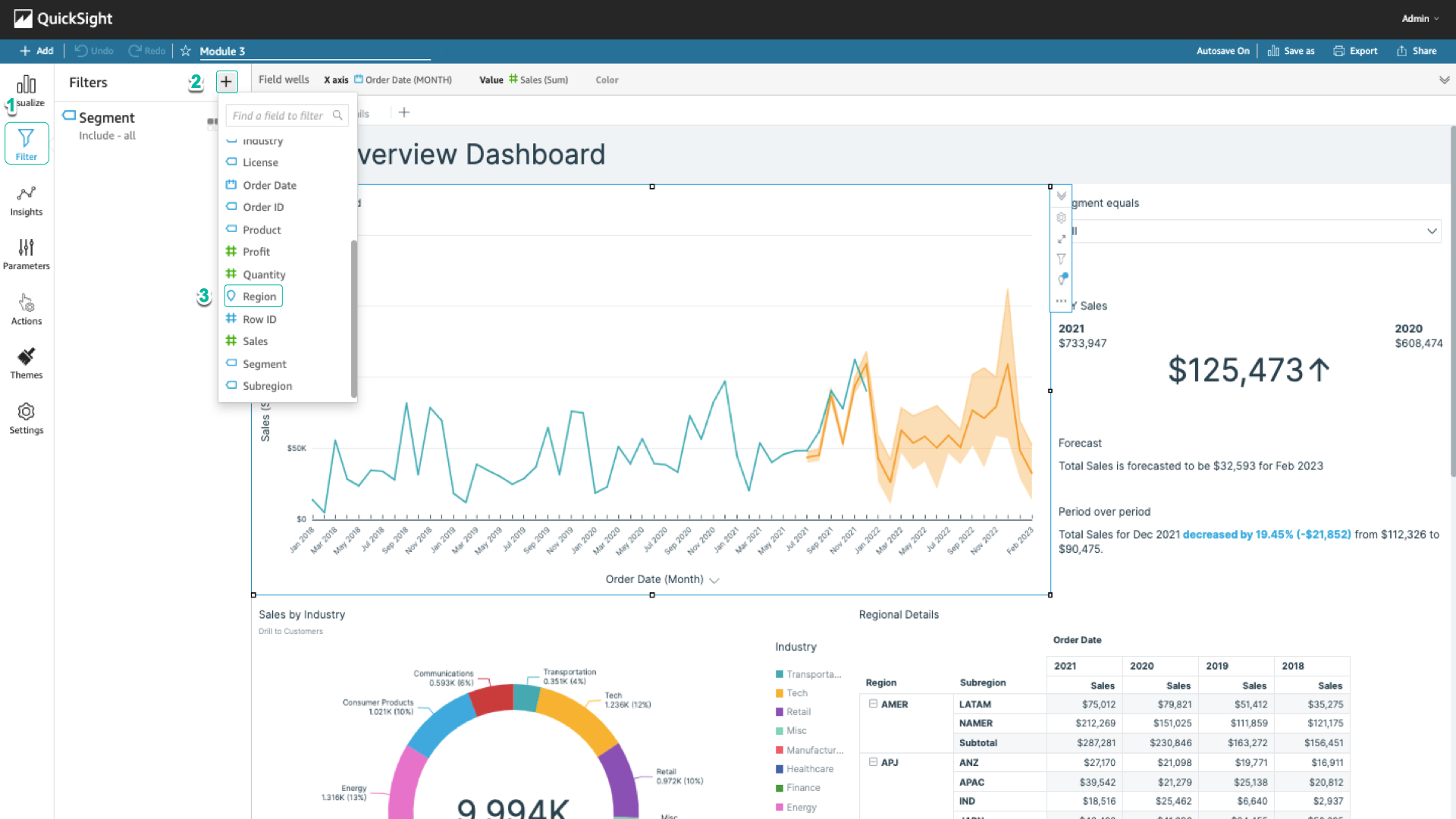 Dashboard Filter of Fields - Question & Answer -  QuickSight Community